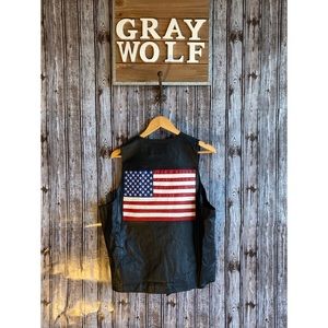 Black Leather Oscar Piel  Motorcycle Vest